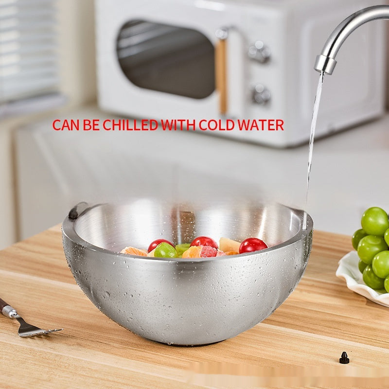 Stainless Steel Fruit And Vegetable Salad Bowl